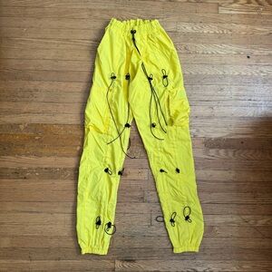 Men's Bright‎ Yellow Joggers with Black Accents